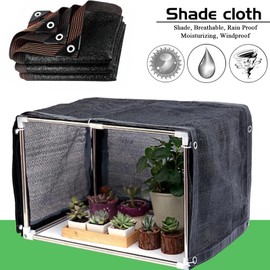Shade Cloth - Garden Shade Mesh Netting with Grommets Outdoor Sun Shade Cover for Pergola Patio Plants Greenhouse Chicken Coop Black Shading Rate 70% -90% (8X12FT)