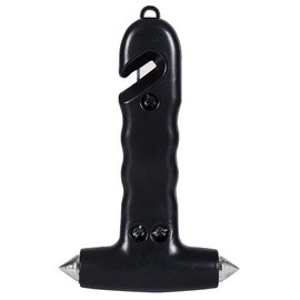 TOTMOX Window Breaker,Double-Sided Window Breaker w/Carbonized Hammer Tips,Black Safety Hammer w/Hidden Shape Blade