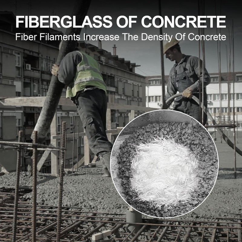 Fiberglass for Concrete, 3/4" Length,2.5 Lb, AR-Glass Chopped Strand Fiberglass
