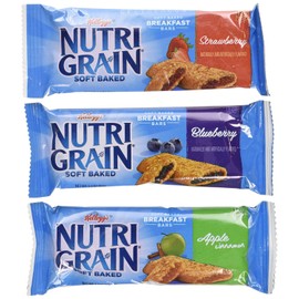 Nutri-Grain Cereal Bar, Variety Pack/32 Strawberry/32 Blueberry/32 Apple Cinnamon, 1.3 oz Bars (Pack of 96)