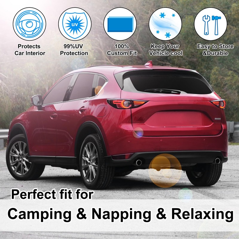 TINGLU Window Shades for Mazda CX-5 2017-2024 2025 Accessories Car