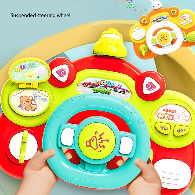 Baby Steering Wheel Toy Multifuntional Lighting Effects Educational Musical Steering