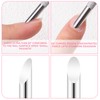 2 PCS Nail Cuticle Pusher Scraper, Silver Dual Ended Cuticle