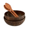Vie Gourmet Premium Sealed Coconut Bowls and Spoons, Set of