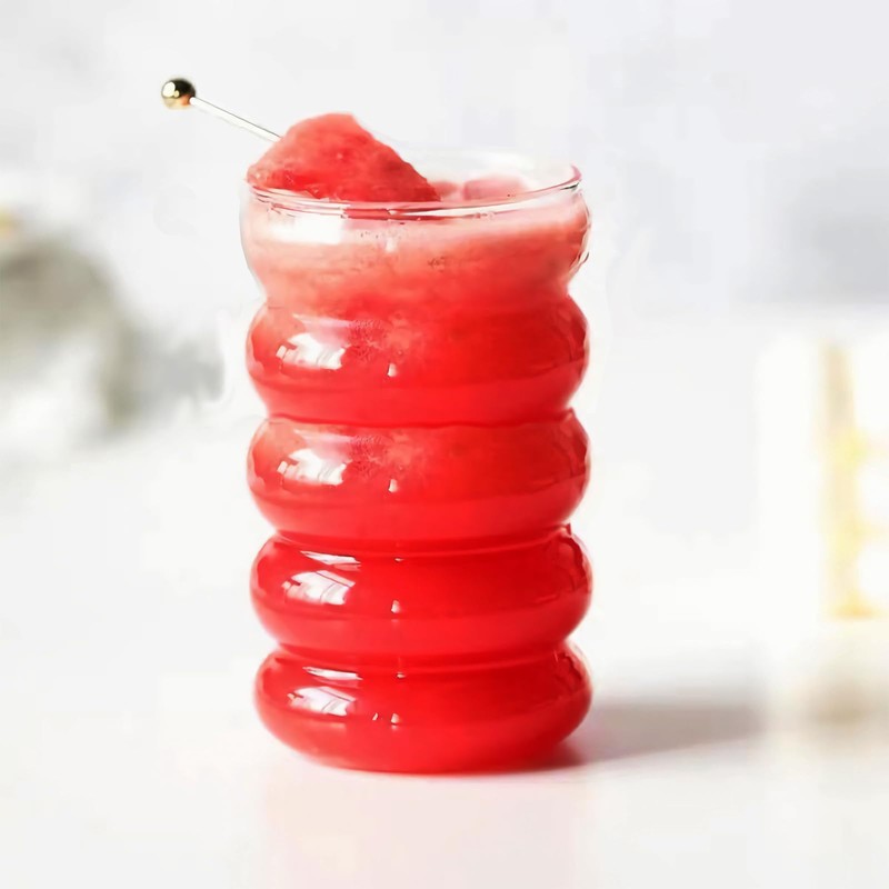 2 Pcs 20oz Drinking Glasses Set with Bamboo Lids and
