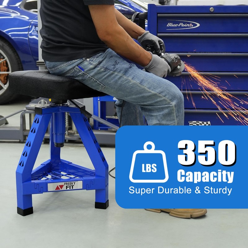 FreekyFit Adjustable Shop Stool,Garage Mechanic Stool Chair,Work Seat for Workshop,