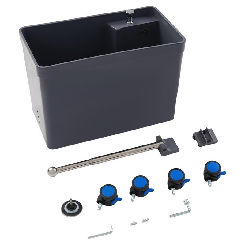 Floor Mop Sink, Freestanding Utility Mop Basin with Retractable Handle