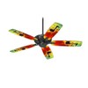 Tie Dye Music Note 100 - Ceiling Fan Skin Kit fits most 52 inch fans (FAN and BLADES NOT INCLUDED)