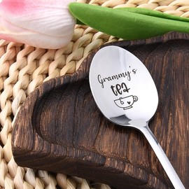 Grammy Tea Spoon Gifts for Grandmother Grandma Christmas Xmas Gifts for Grandma Nana Birthday Gifts for Grammy Retirement Gifts for Granny Grandmother Tea Spoon Gifts for Bonus Nana