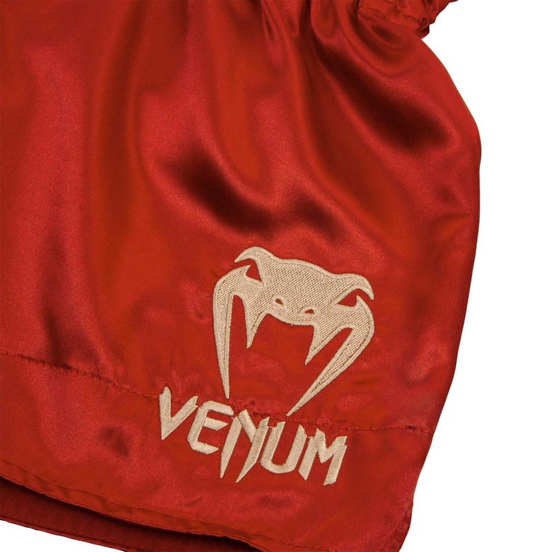 Venum, Classic Muay Thai Shorts, Men's, XXL, Bordeaux/Gold