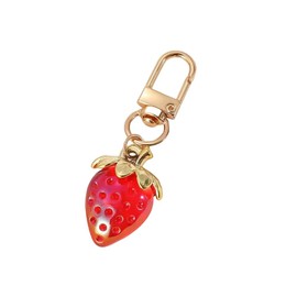 JY JUYU Cute design Strawberry Keychain Bag Charms loverly Heart Key Chains Accessories Decoration for Women Girls Purse Handbag Gift (Strawberry)