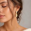 YUJIE Lightweight Gold Hammered Teardrop Dangle Earrings for Women 14K