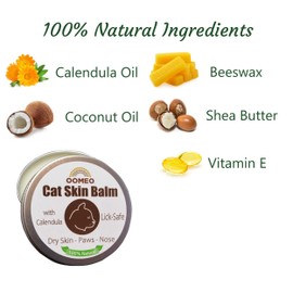 OOMEO Cat Skin Balm - Moisturising, Unscented, Lick-safe - 100% natural - As good as any cream