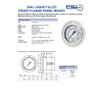 PIC Gauges 204L-404K Front Flanged Panel Mount Glycerine Filled Pressure