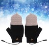 Heated Gloves Fingerless Full Finger Adjustable 3 Gear Black Hand