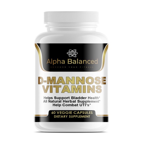 Alpha Balanced Alpha Balanced D-Mannose Vitamins Capsules, Vitamin D3 Vegan,