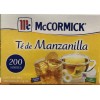 McCORMICK TE MANZANILLA / CHAMOMILE TEA - 200 Tea Bags