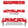 Valentines Day Disposable Tablecloth 2 PCS,54 x 108 Inches Red