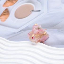 Bunny Hair Claw Clips Pink Rabbit Shape Large Hair Clips for Easter Day Strong Hold Non Slip Shark Hair Claw Barrette for Thin Thick Curly Hair Pink Jaw Clips Hair Clamps Hair Accessorie