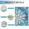 Hzppyz Hello Winter Snowflakes Garden Flag Double Sided, Blue Snow