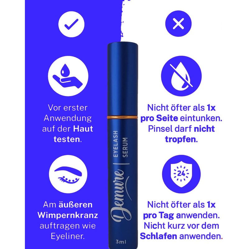 Demure Eyelash Serum, Eyebrow Serum, Lashes Eyelash Serum for Eyelash