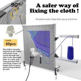 Rug Tufting Frame Tufting Kit 27.5'' Newest Aluminum Metal Tufting Frame for Rug Making Primary Tufting Cloth Stand Tufting Fabric Rug Tufting Kit Rug Frame for Tufting Supplies Carpet Tufting Gun Kit