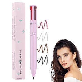 ZXCHOME 1 Stück 4-in-1 Make-up Stift, Eye Liner, Brow Liner, Lip Liner, & Highlighter Stift, wasserdicht All in One, Auge Langanhaltender