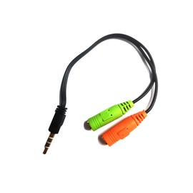 Mr Gadget's Solutions 3.5mm Stereo Headphone Microphone Audio Splitter Cable Adapter Male to 2 Female