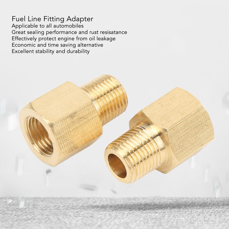 6PCs Brass Pipe Fitting Adapter 1/8 BSPT Female NPT Vehicle