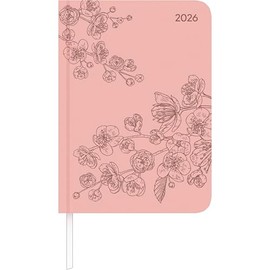 Alpha Edition - Lady Journal Deluxe Salmon 2026 - Pocket Diary A6 (11 x 15 cm) - Weekly - 128 Pages - Elegant Diary in Tucson Cover with Motif Embossing and Additional Functions