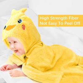 Baby Hooded Bath Towel Ultra Absorbent Soft Toddlers Bathrobe Skin Friendly Newborn Blanket Shower Gifts Large 32x48Inch