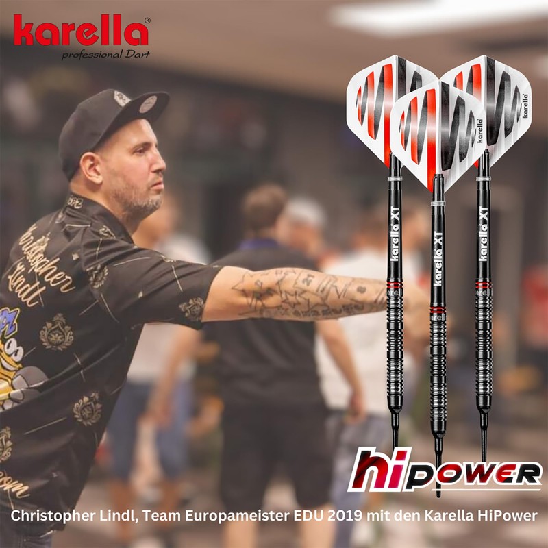 Karella Darts HiPower 90% Tungsten Soft Darts, 18 g, 2BA