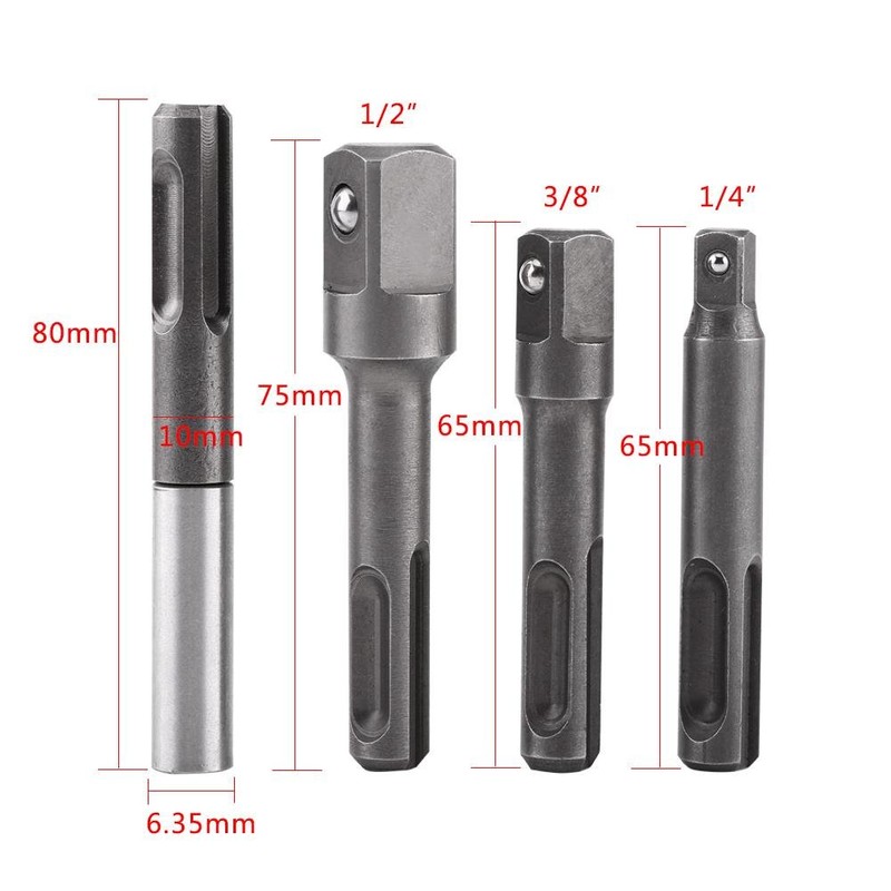 Drill Holder Extension Plug, Bit Holder SDS Plus Shaft to