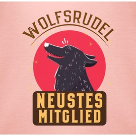 Shirtracer - Baby Bodysuit Boy Girl - Baby Romper Girl & Boy - Wolf Pack Newest Member, 2 baby pink