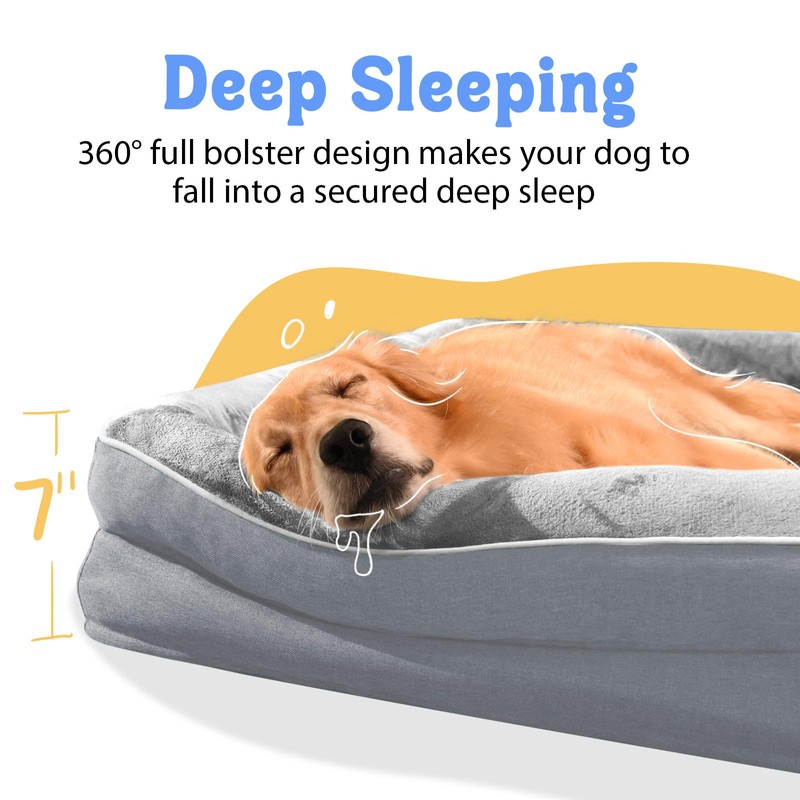 Washable Orthopedic Large Dog Bed - Extra Large Dog Beds