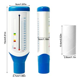 Easy Peak Flow Meter for Adult to Monitor Lung Function, Expiratory Flow Meter, Color Coded Indicator, Standard Range for Adult, Lung Test Device, Lung Capacity Tester (White)