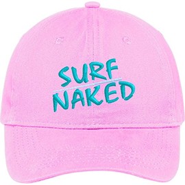 Spiffy Custom Gifts Surf Naked Low Profile Baseball Cap Pink
