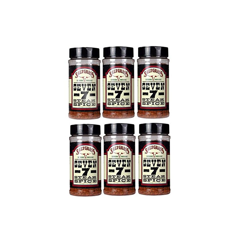Saltgrass 7 Spice Steak Seasoning 12oz Container (Pack of 6)