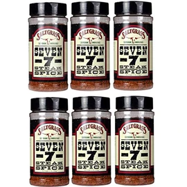 Saltgrass 7 Spice Steak Seasoning 12oz Container (Pack of 6) Steakhouse Spice Blend
