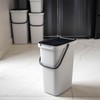 KADAX Waste Bin with Lid and Handle, Plastic Waste Bin,