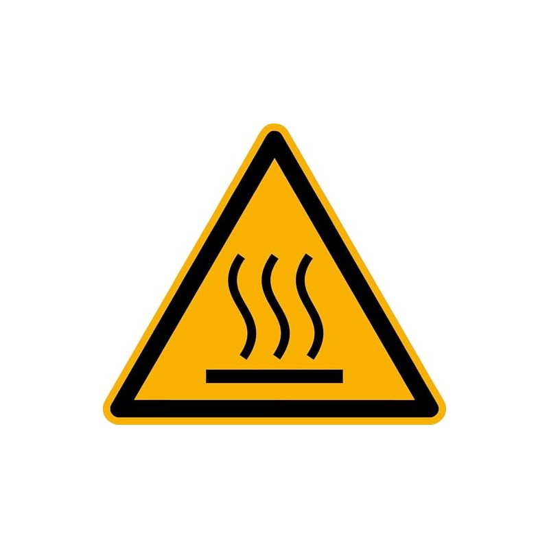 Sticker Warning Sign Warning of Hot Surface Warning Sticker ASR/ISO