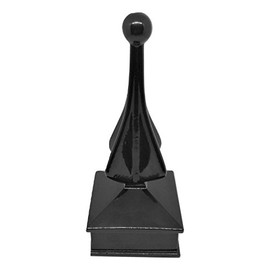 Decorative Metal Spear Finial Post Cap - Black (4")