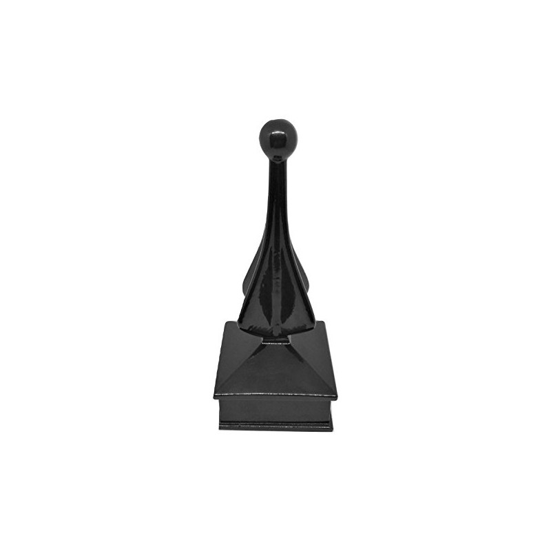 Decorative Metal Spear Finial Post Cap - Black (4")