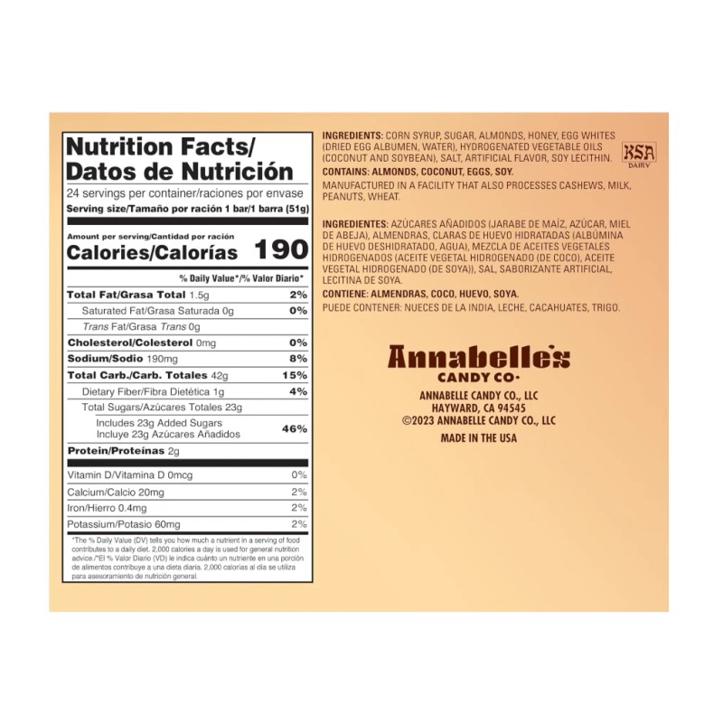 annabelle's Big Hunk Almond Candy Bar, 1.8 Ounce - Bulk