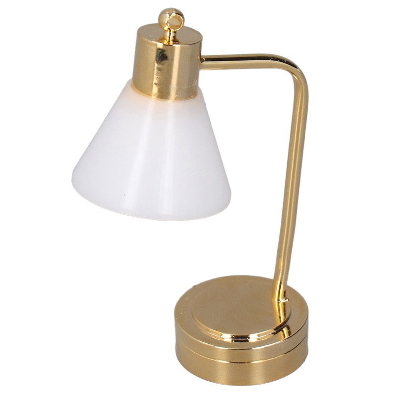 1:12 Scale Dollhouse Table Lamp LED Micro Metal Dollhouse Miniature