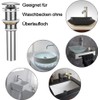 OUGOO Drain Fitting Sink without Overflow (Chrome), Pop Up Valve