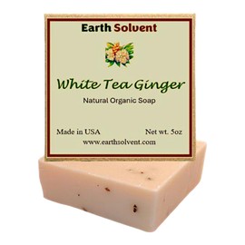 Earth Solvent All Natural Organic Cold Process Bar Soap Made from All Natural Ingredients No Harsh Chemicals Formulated for Sensitive Skin 5oz (White Tea Ginger)