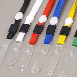 PVC Flat Snap-On Name Tag Lanyard for Events 1pc Blue 5ea