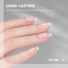 RARJSM Clear Creamy Builder Nail Gel Polish Soft Transparent Extension Hard Gelpolish for Nail Strengthener Sculpture Broken Nails Repair French Manicure Soak Off Curing Requires 30g Salon Home DIY