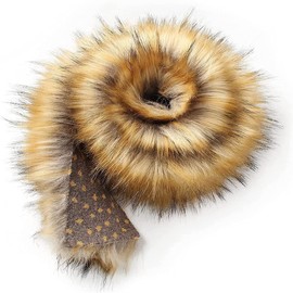 Uposao Faux Fur Ribbon, Christmas Faux Fur Trim Fabric Ribbon, Fluffy Craft Fur DIY Garment Crafts for Christmas Tree Decoration or Wreath Bow Crafts, 7x100cm